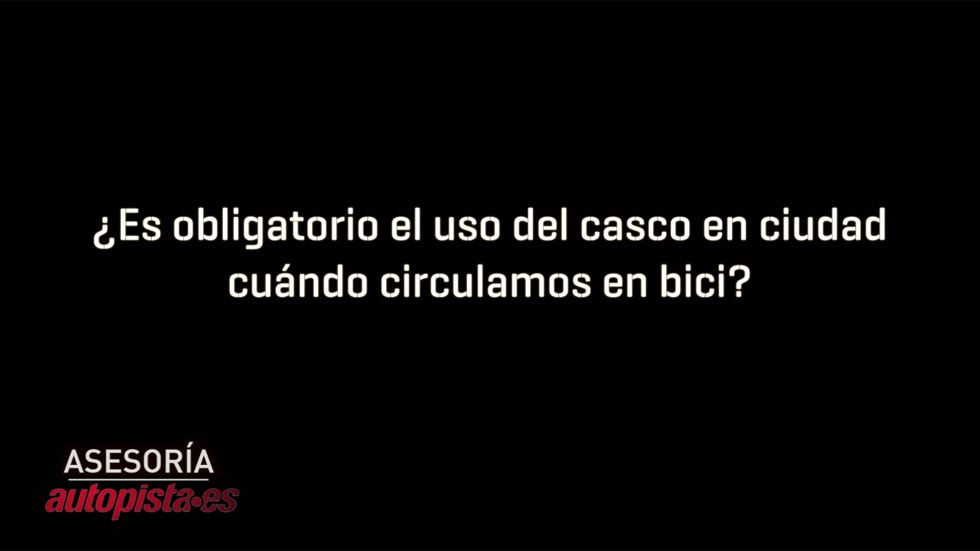 ¿Es obligatorio el uso del casco en ciudad cuando circulamos en bici?
