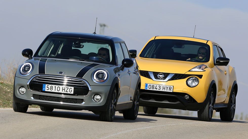 Comparativa: Mini Cooper D 5 p vs Nissan Juke 1.5 DCI 4x2