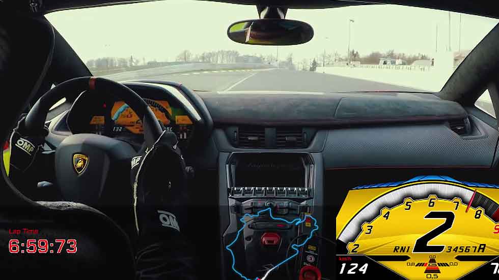 Lamborghini Aventador LP 750-4 SV, menos de 7 minutos en Nürburgring (vídeo)