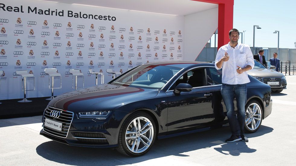 Los jugadores del Real Madrid de basket, también con Audi