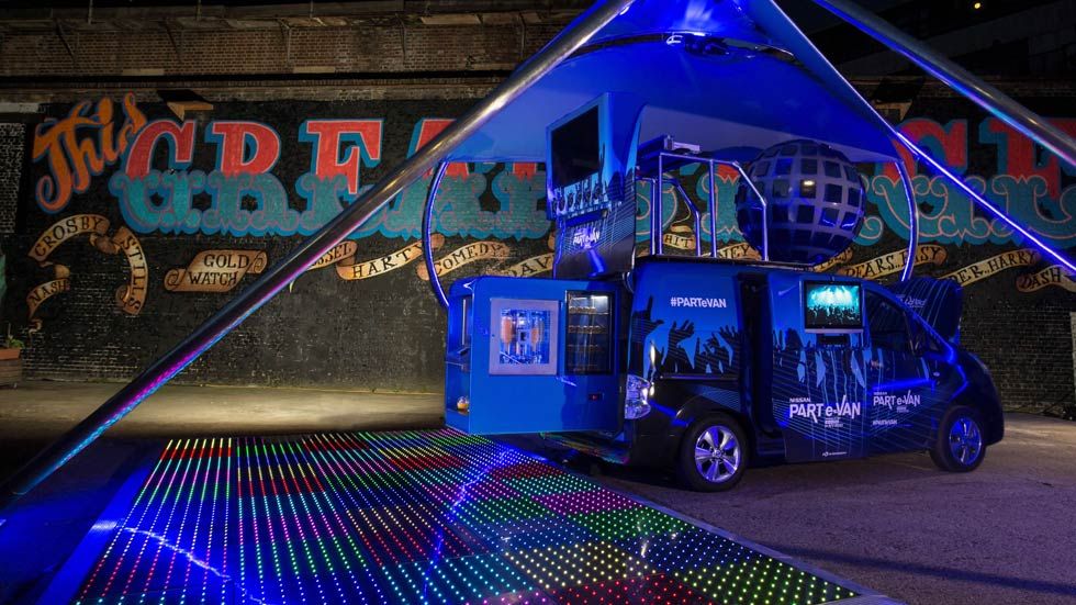 Nissan PART e-VAN, la furgoneta eléctrica convertida en discoteca