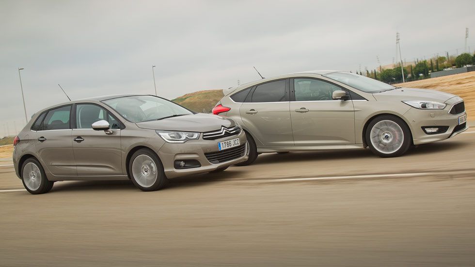 Ford Focus 1.6 TDCi 115 contra Citroën C4 1.6 BlueHDi 120