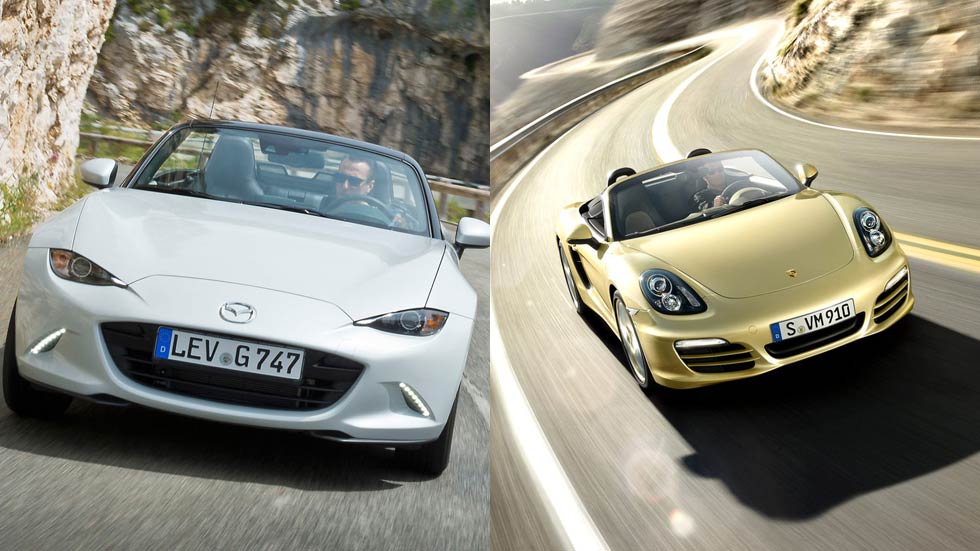 ¿Es un Mazda MX-5 como un Porsche Boxster?