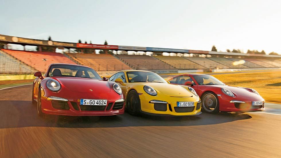 Comparativa: Porsche 911 Carrera S, 911 Carrera GTS y 911 GT3