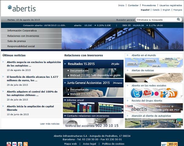 Abertis aumenta sus proyectos internacionales