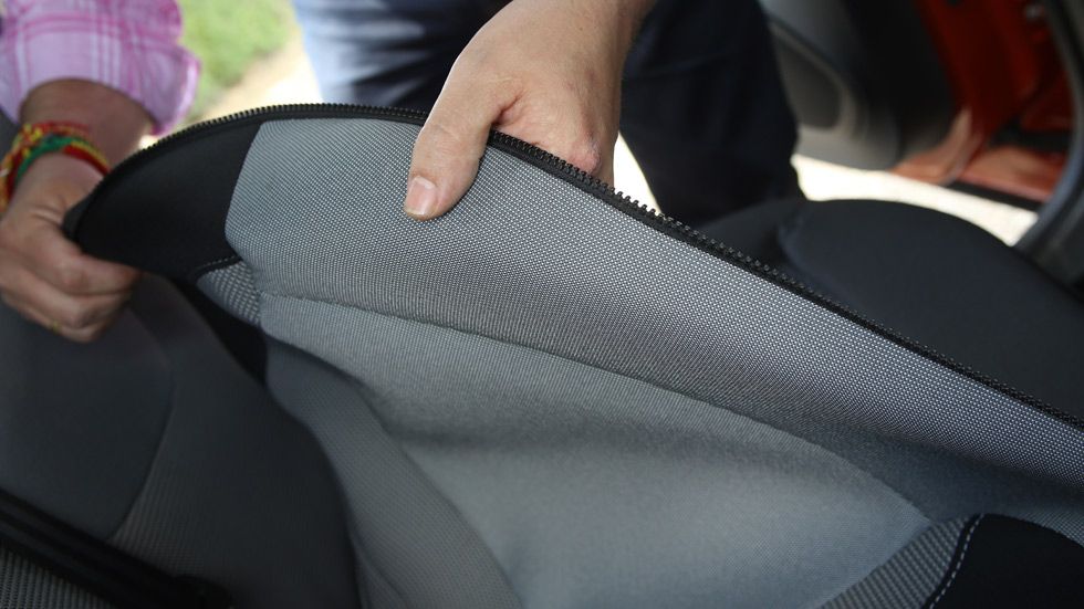 Soluciones prácticas, asientos con fundas lavables