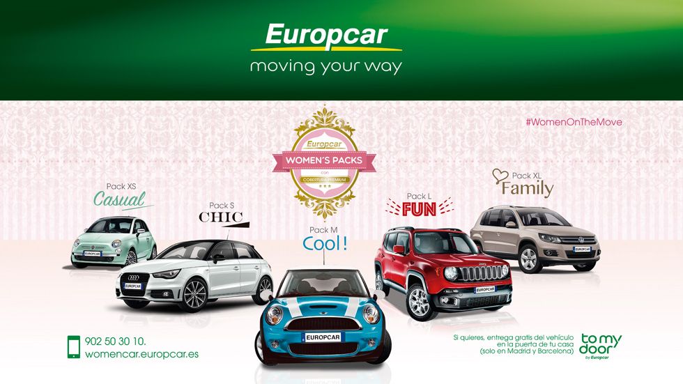 Womencar de Europcar, el alquiler de coches para la mujer