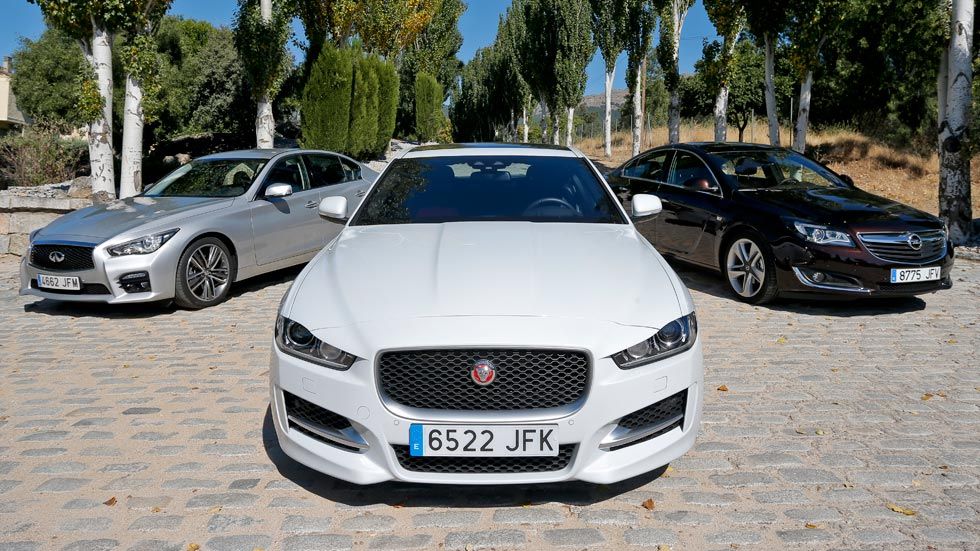 Jaguar XE 2.0D 180 contra Infiniti Q50 2.2D y Opel Insignia 2.0 CDTI
