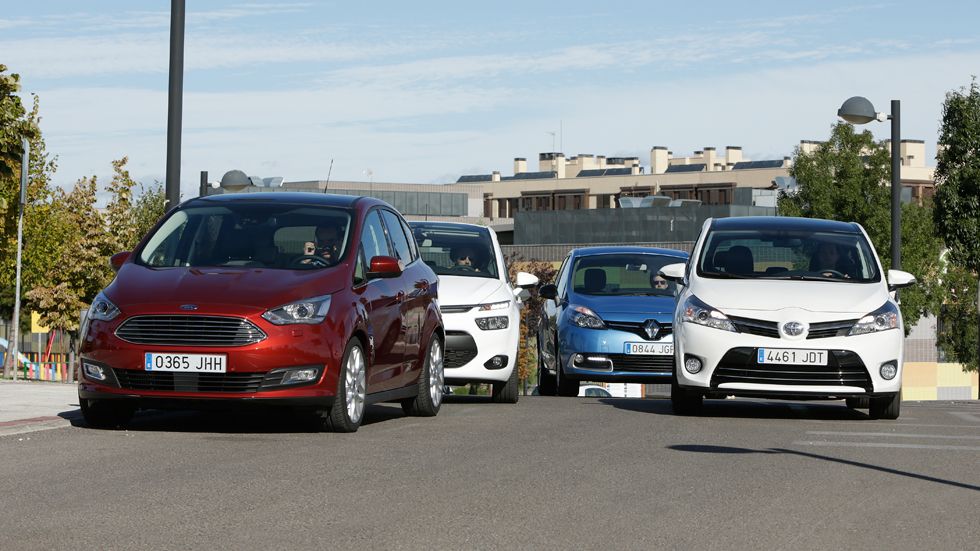 Citroën C4 Picasso contra Ford CMax, Renault Scénic y