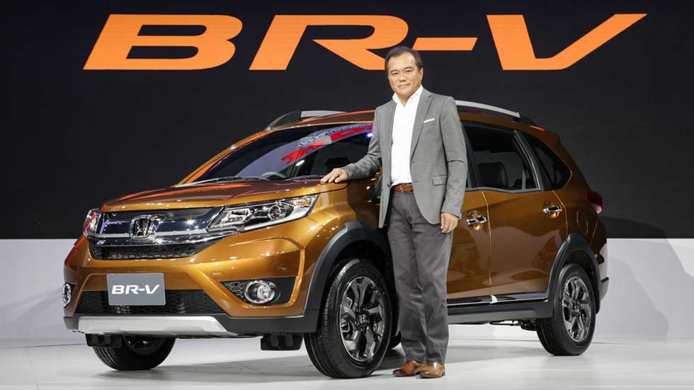 Honda BR-V, el SUV de siete plazas se muestra en Tailandia