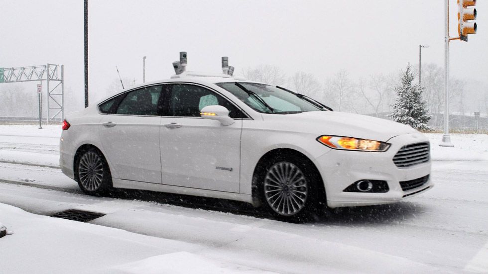 Primeras pruebas de Ford con coches autónomos en la nieve