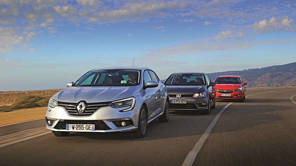 Renault Mégane 2016 1.6 dCi 130 frente a Opel Astra y Volkswagen Golf