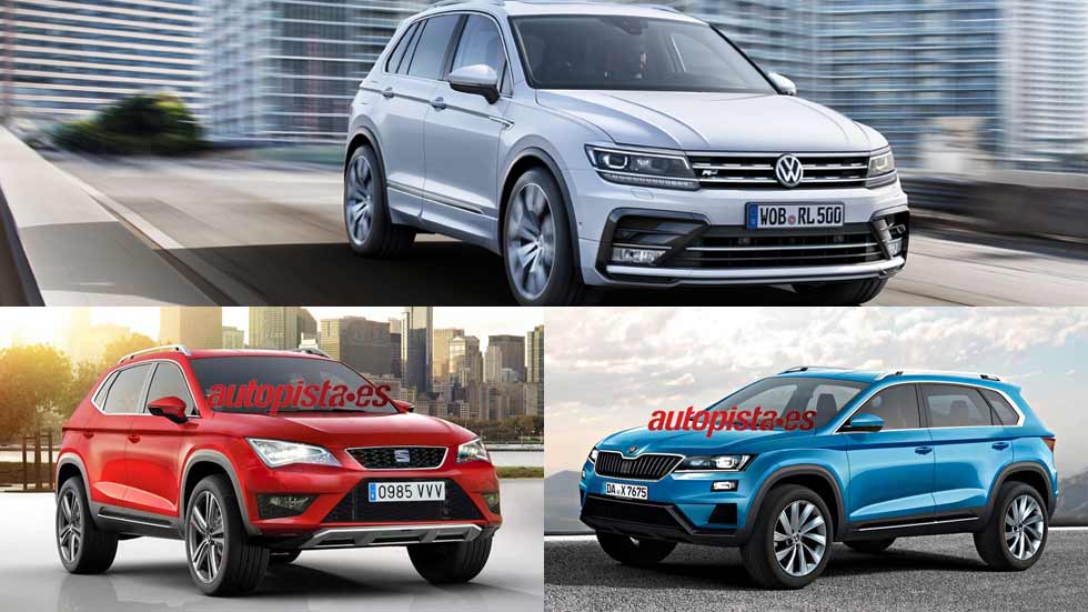 Seat Ateca, Skoda Vision S y VW Tiguan, los tres SUV del grupo VW