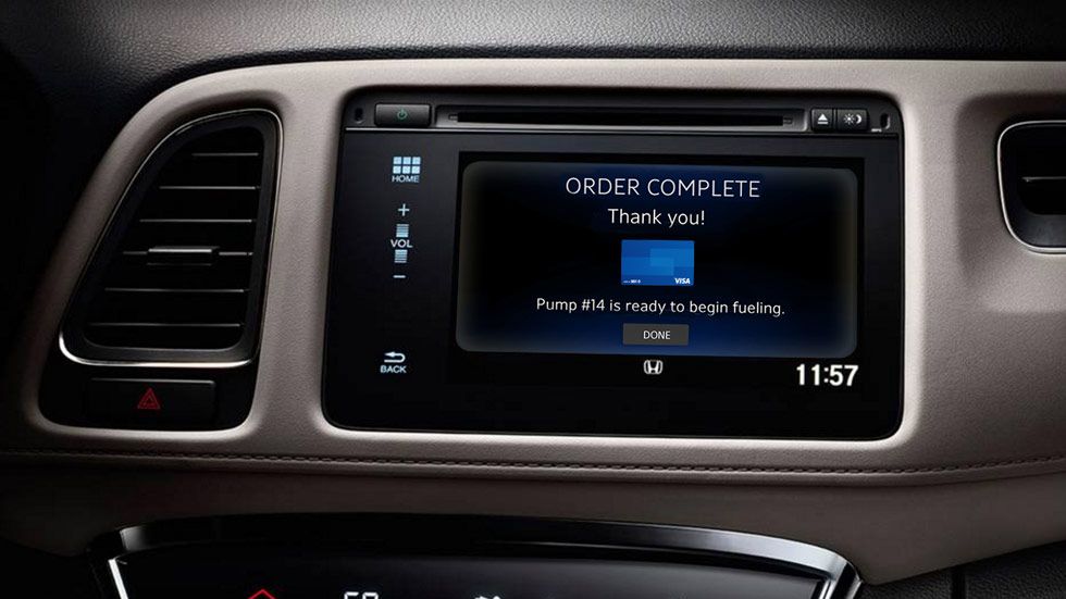 El coche planteado como una tarjeta VISA gracias a una app