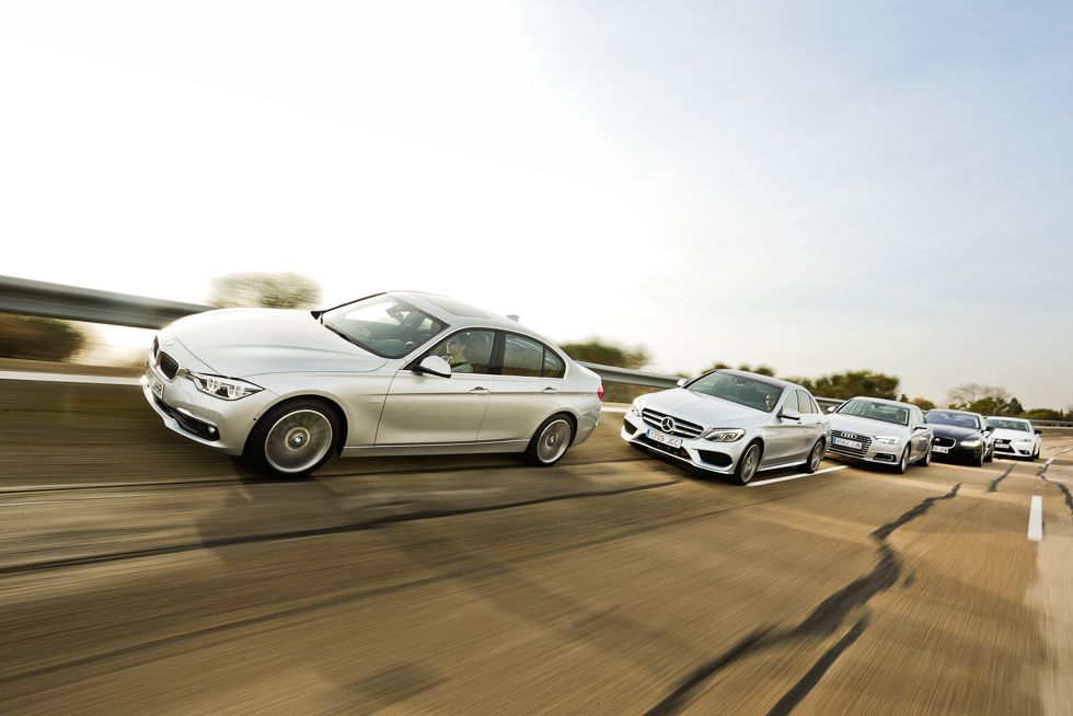 BMW 320d frente a Audi A4 2.0 TDI, Jaguar XE 2.0D, Lexus IS 300h y Mercedes C 220D