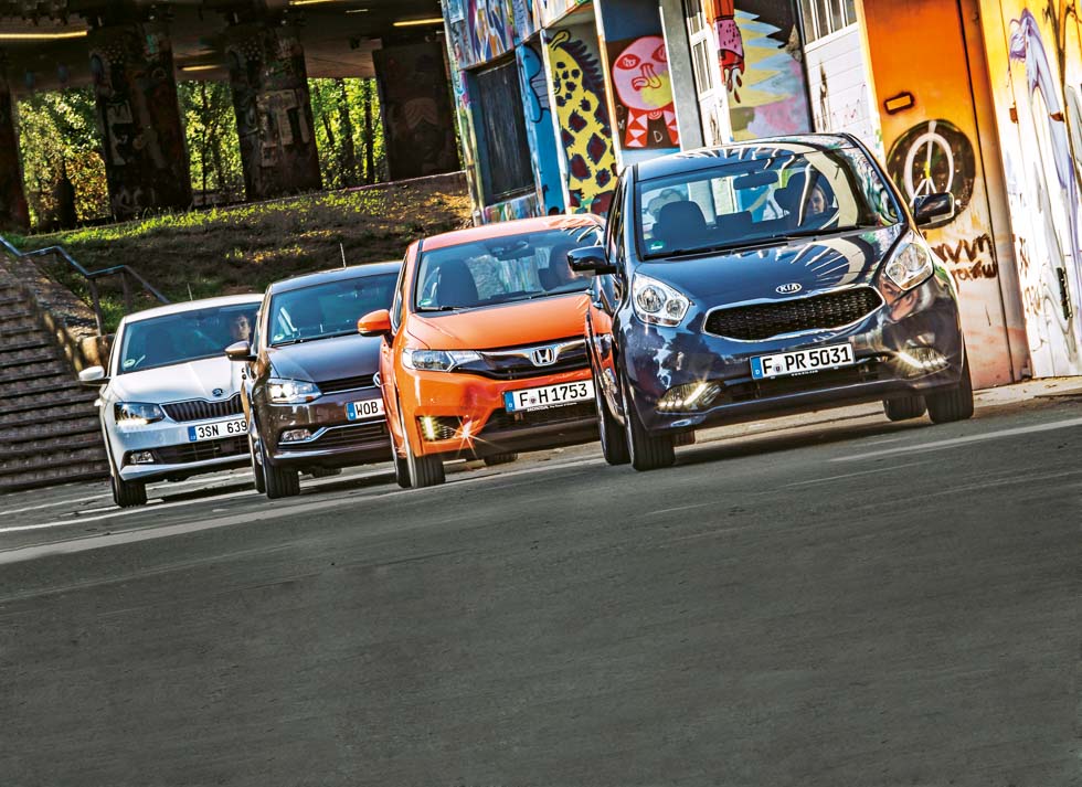 Comparativa: VW Polo, Skoda Fabia Combi, Honda Jazz y Kia Venga