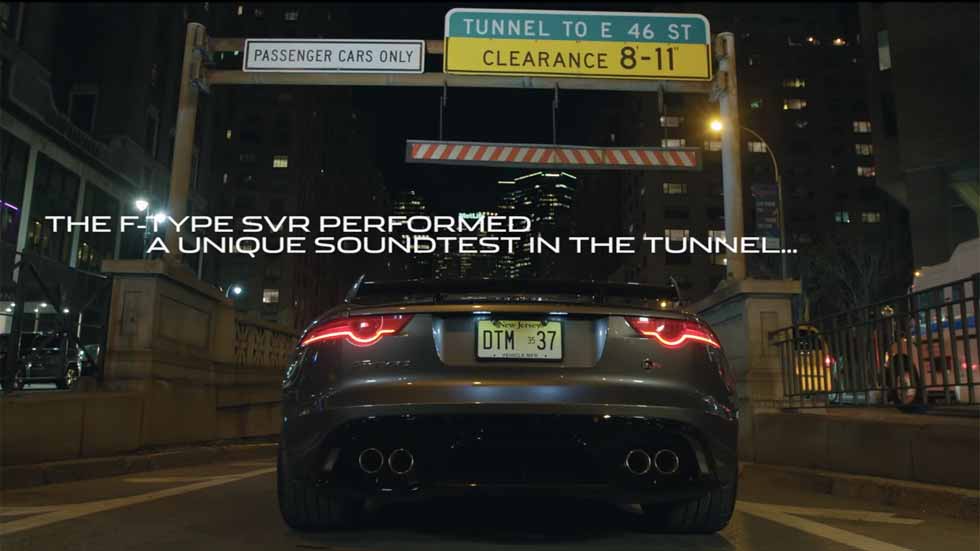 Así suena el Jaguar F-Type SVR en un túnel de Nueva York (vídeo)