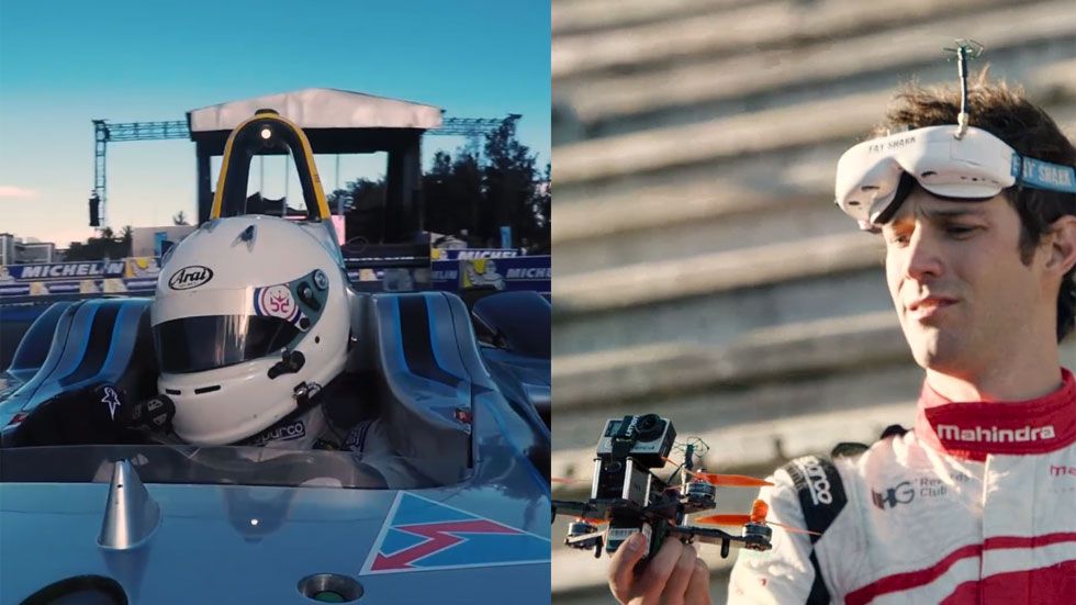 Duelo eléctrico: un dron dirigido por Bruno Senna se enfrenta a un Formula E (vídeo)