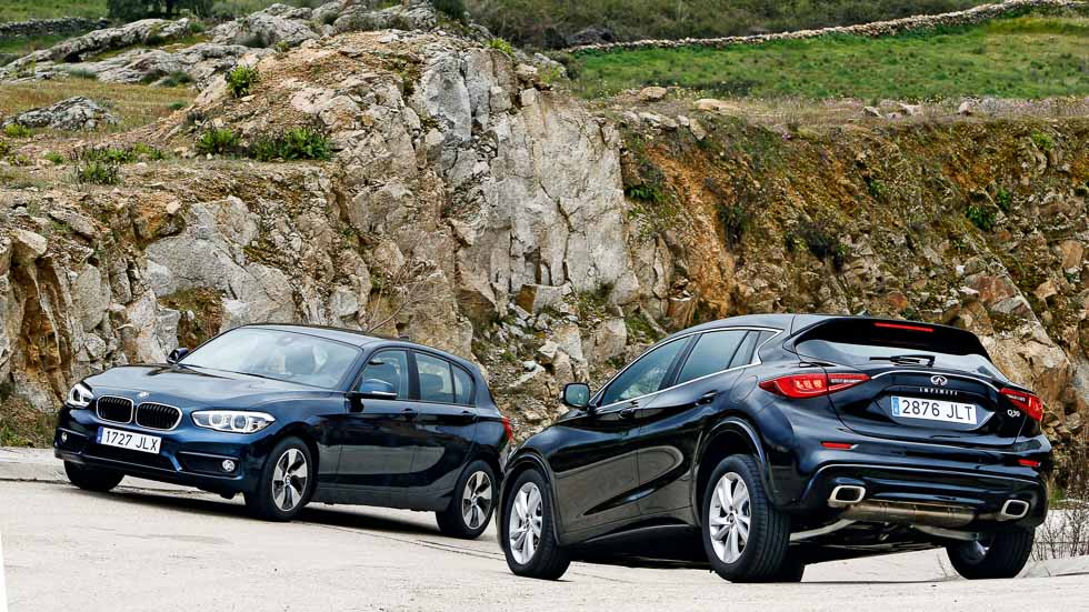 BMW 116d ED vs Infiniti Q30 1.5d: un lujo de compactos