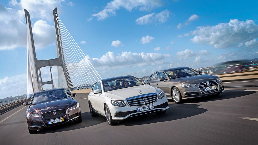 Mercedes E 220d, Audi A6 2.0 TDi y Jaguar XF 2.0d, frente a frente
