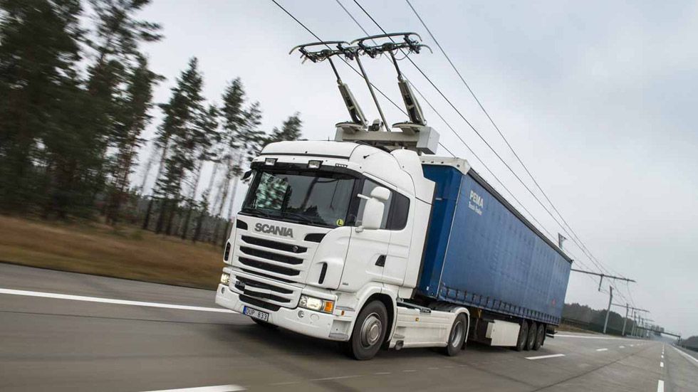 Vías rápidas electrificadas en Suecia para camiones