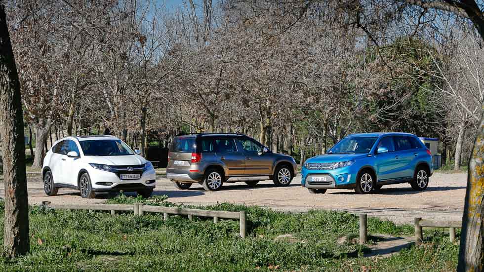 Comparativa: Suzuki Vitara, Honda HR-V y Skoda Yeti, ¿cuál gana?