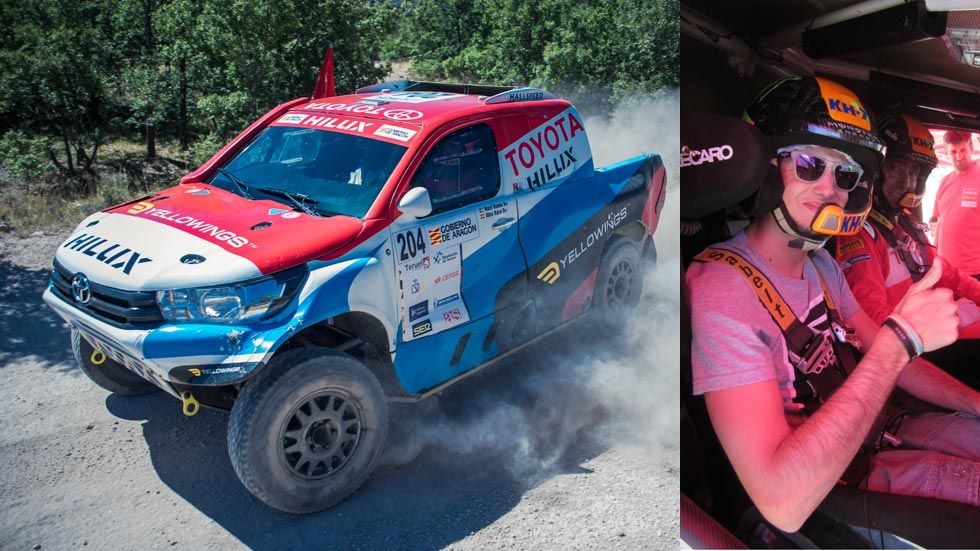 De copiloto con Nani Roma en su nuevo Toyota Hilux para el Dakar (vídeo)