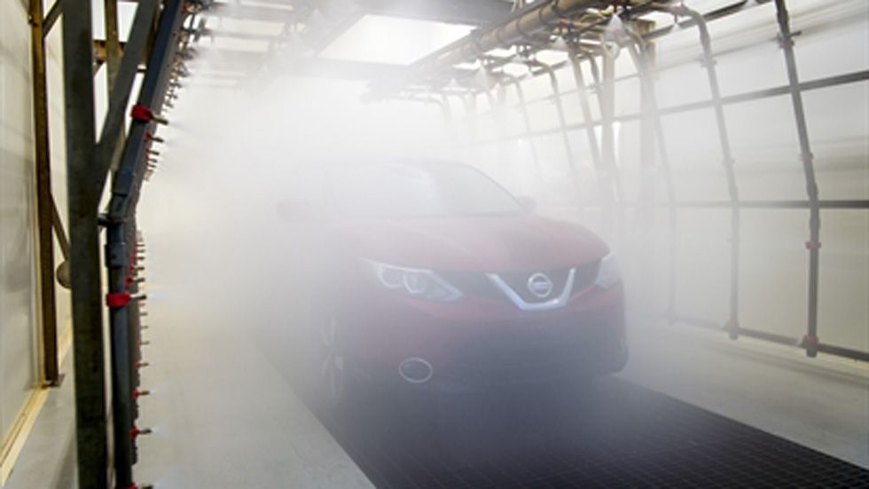 Un Nissan Qashqai en la prueba del lavavajillas (vídeo)