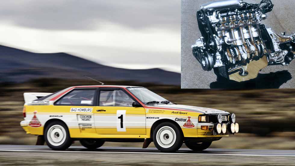 40 años del motor de 5 cilindros de Audi: fotos y datos