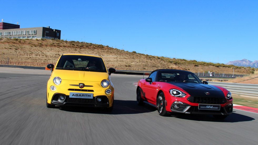 Abarth 595 Competizione y 124 Spider, a prueba en circuito