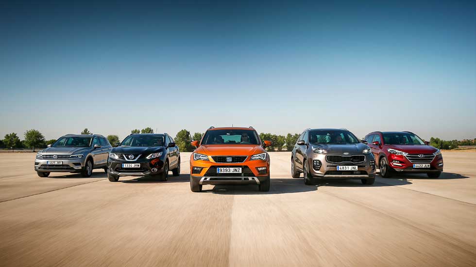 Seat Ateca, Nissan Qashqai, Kia Sportage, Hyundai Tucson y VW Tiguan: ¿cuál es mejor?