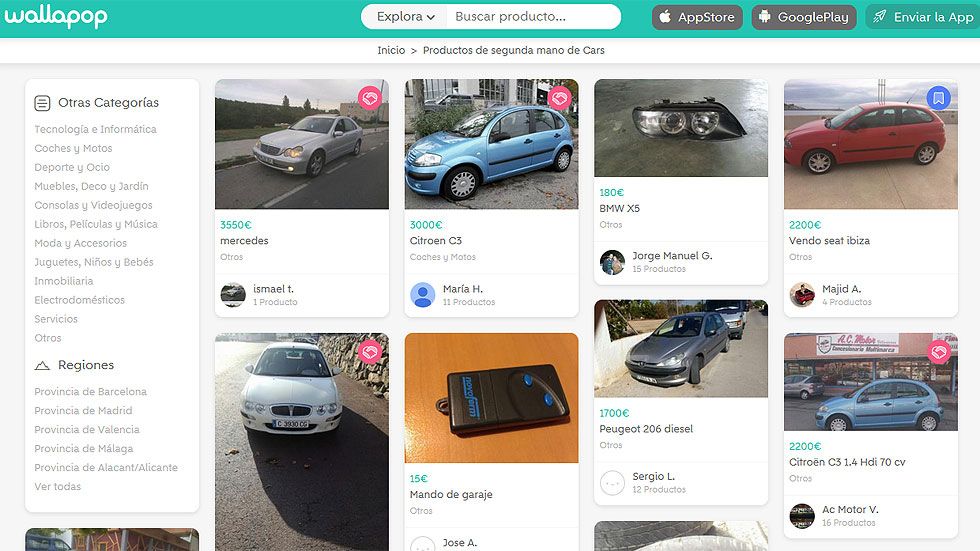 Ya puedes comprar y vender coches por Wallapop
