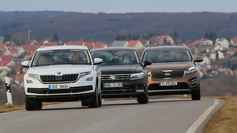 Comparativa SUV: Skoda Kodiaq, VW Tiguan y Kia Sorento, ¿cuál es mejor?