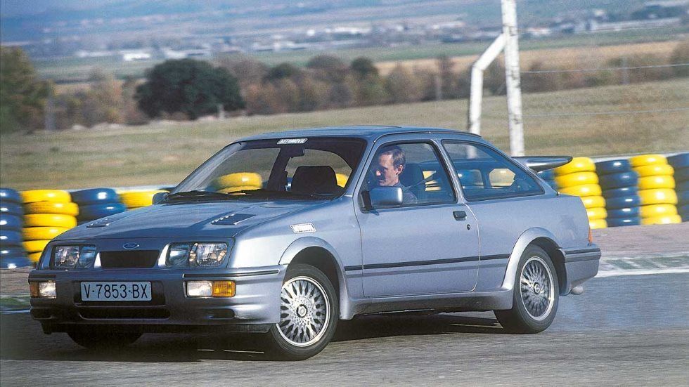 Peculiar a pesar de emparedado Ford Sierra RS Cosworth (prueba original): no había otro igual