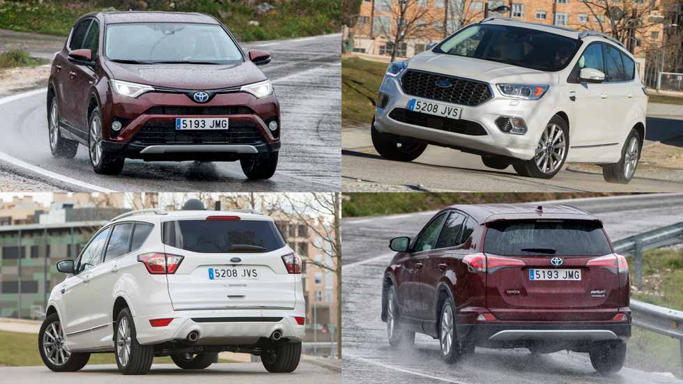 Ford Kuga 2.0 TDCi vs Toyota RAV4 Hybrid, ¿qué SUV es mejor?