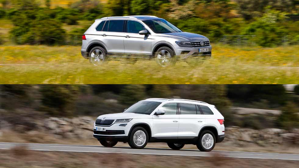 Skoda Kodiaq 2.0 TDI vs VW Tiguan 2.0 TDI, ¿qué SUV es mejor?