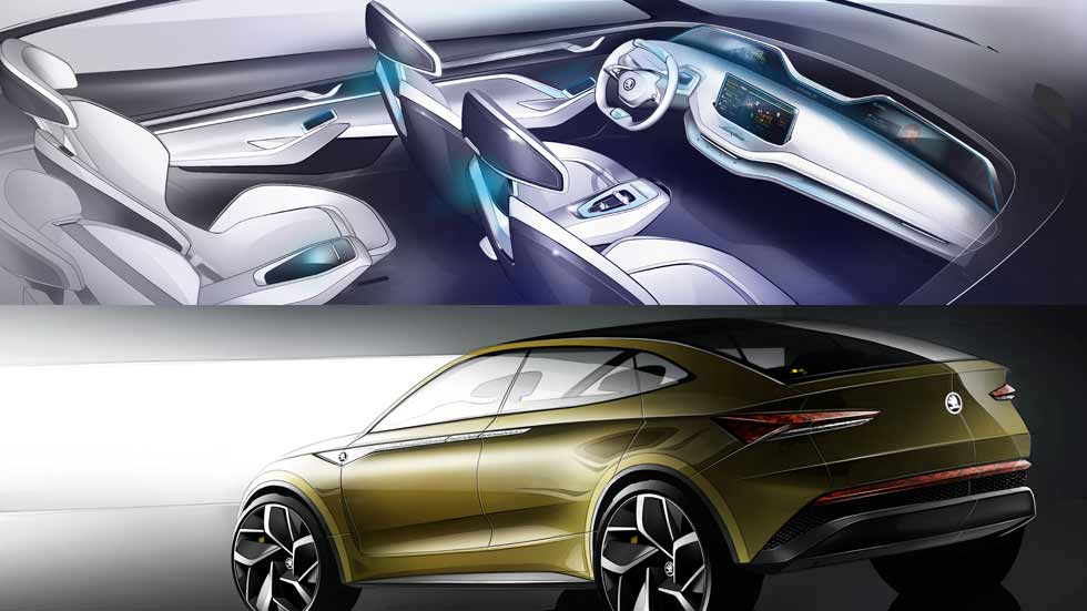Skoda Vision E Concept: así será el interior de los futuros Skoda