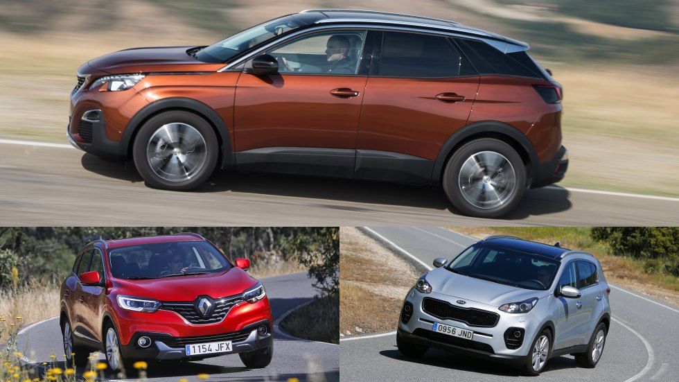 Kia Sportage, Peugeot 3008 y Renault Kadjar, ¿qué SUV es mejor?