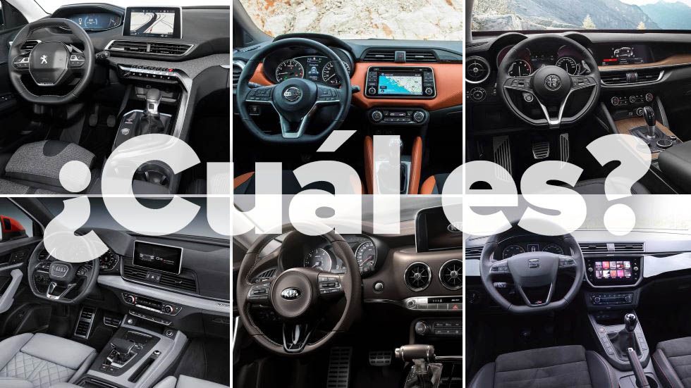 Juega: ¿sabrías a qué coches pertenecen estos interiores?