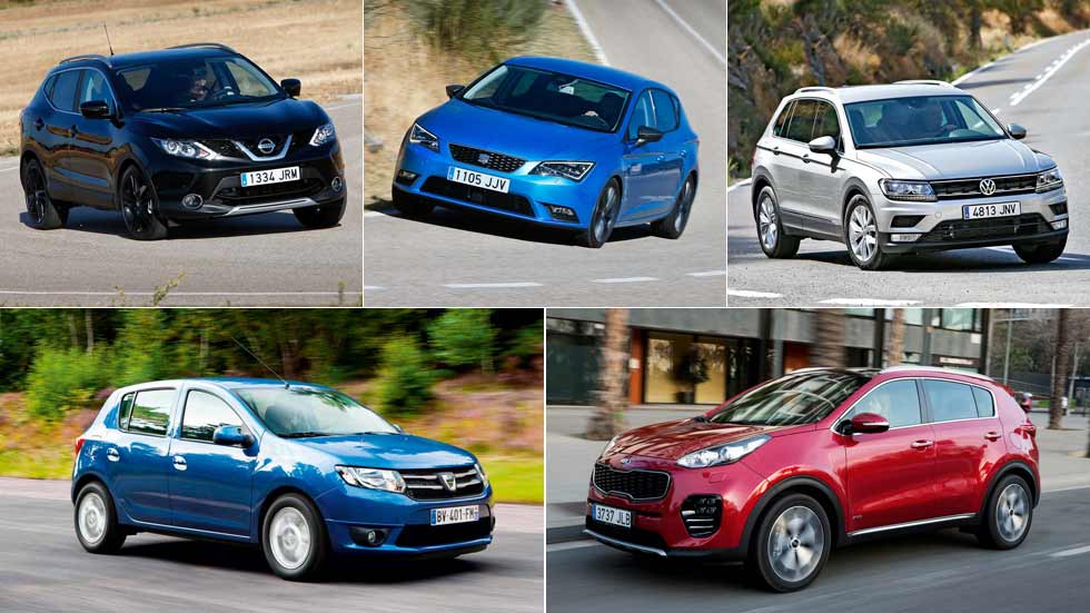 Los 10 coches y los 10 SUV más vendidos en lo que va de año