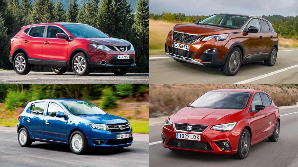 Los 10 coches y los 10 SUV más vendidos en julio