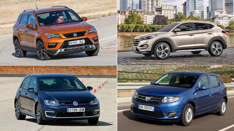 Los 10 coches y los 10 SUV más vendidos en agosto