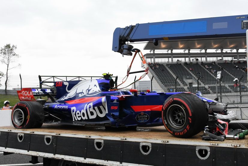 GP de Japón: espectacular accidente de Sainz en la FP1