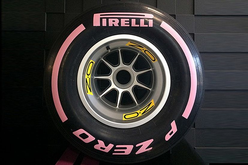 GP de USA de Fórmula 1: neumáticos en color rosa