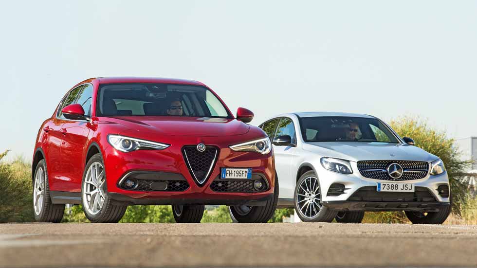 Comparativa SUV: Alfa Romeo Stelvio vs Mercedes GLC Coupé