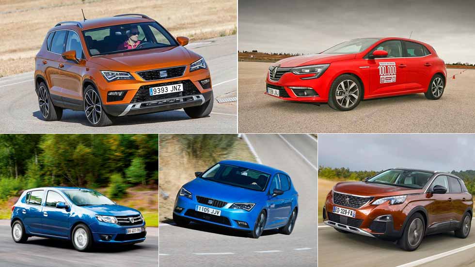 Los 10 coches y los 10 SUV más vendidos en octubre