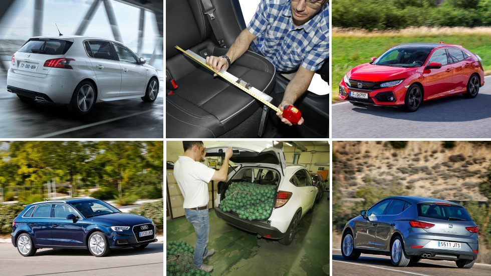 ¿El mejor compacto en espacio? Medimos todos: A3, Focus, 308, i30, Golf, León…