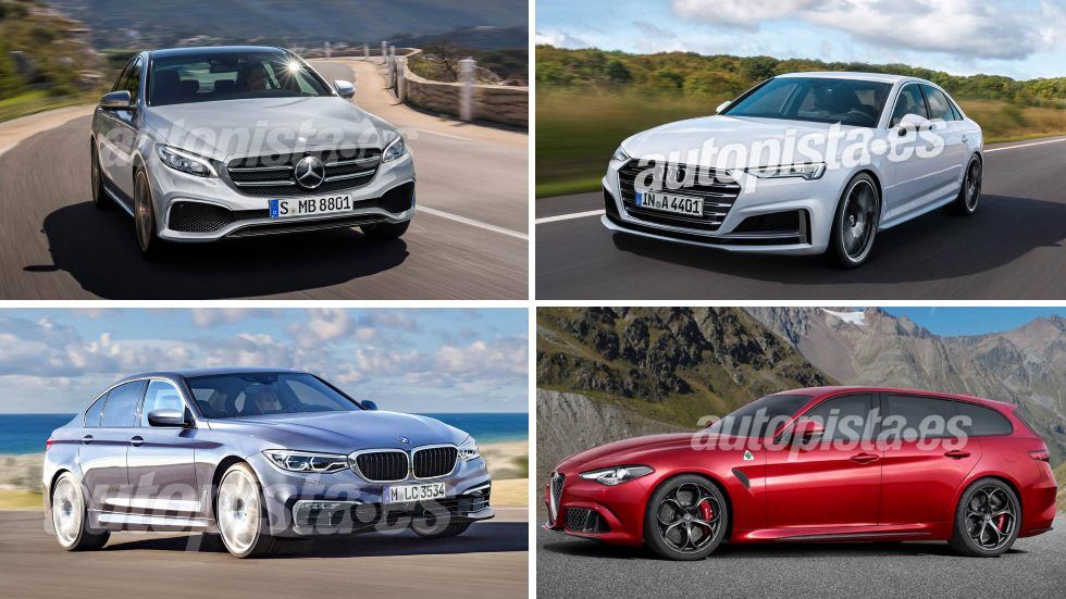 El futuro de las berlinas medias: A4, Serie 3, Clase C, Giulia Sportwagon…