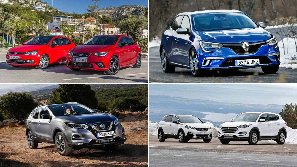 Los 10 coches y los 10 SUV más vendidos en 2017