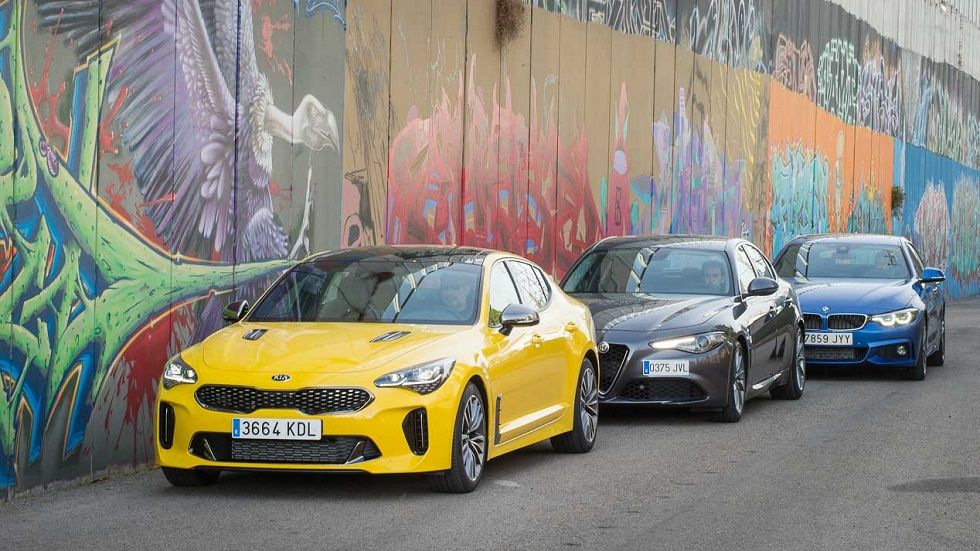 Kia Stinger vs. Alfa Romeo Giulia y BMW Serie 4 Gran Coupé: ¿cuál es mejor?